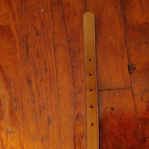 Thin Black Snakeskin Genuine Leather Upper Belt with Silver Buckle Sz M - Picture 6 of 7